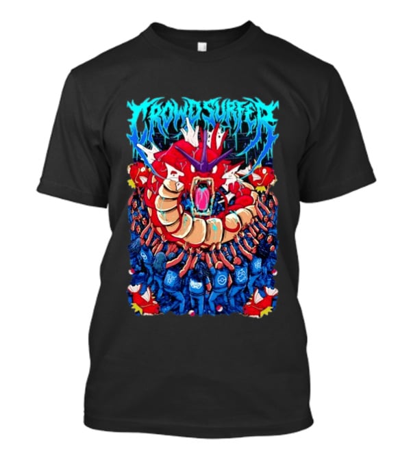 Crowd Surfer Gyarados Magikarp Pokémon Fan Art Concert Scene T-Shirt