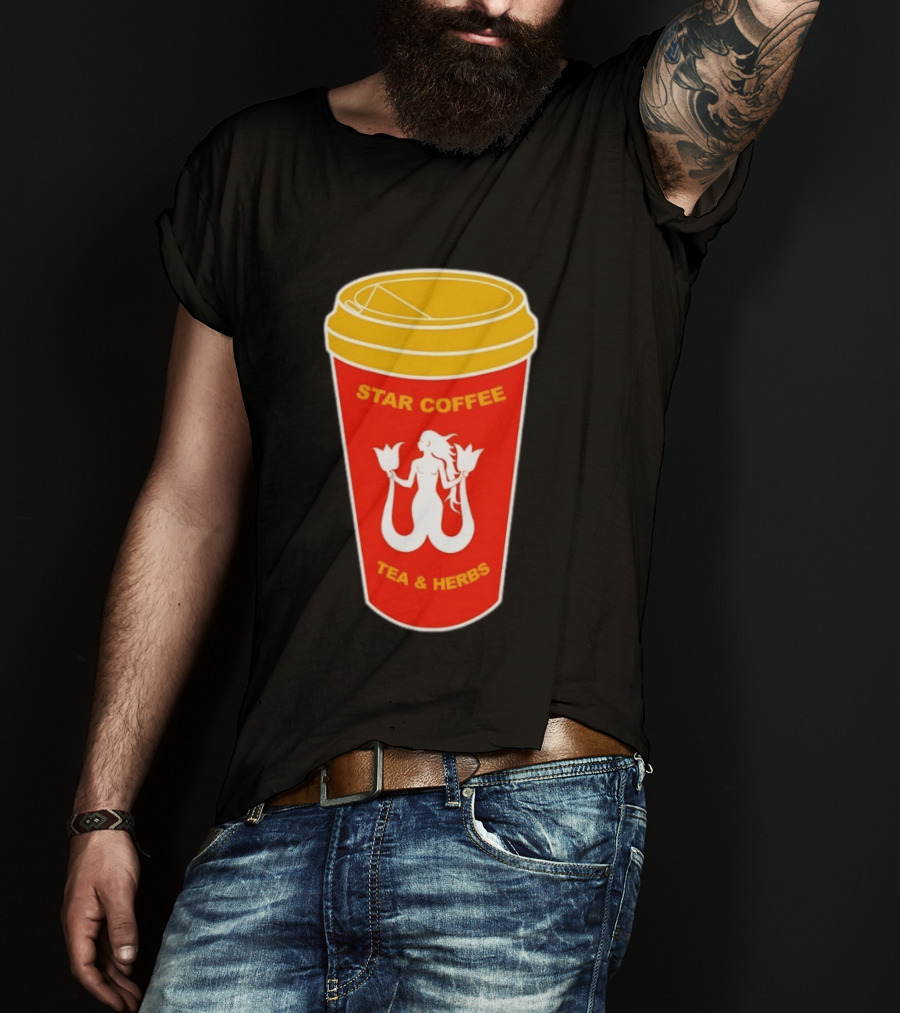 Star Coffee Tea & Herbs Mermaid Cup T-Shirt