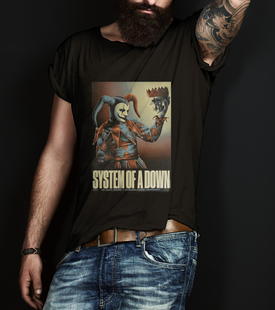 System Of A Down 2026 Düsseldorf Germany Pop Up Shop The Clown 10 July Open Air Park T-Shirt
