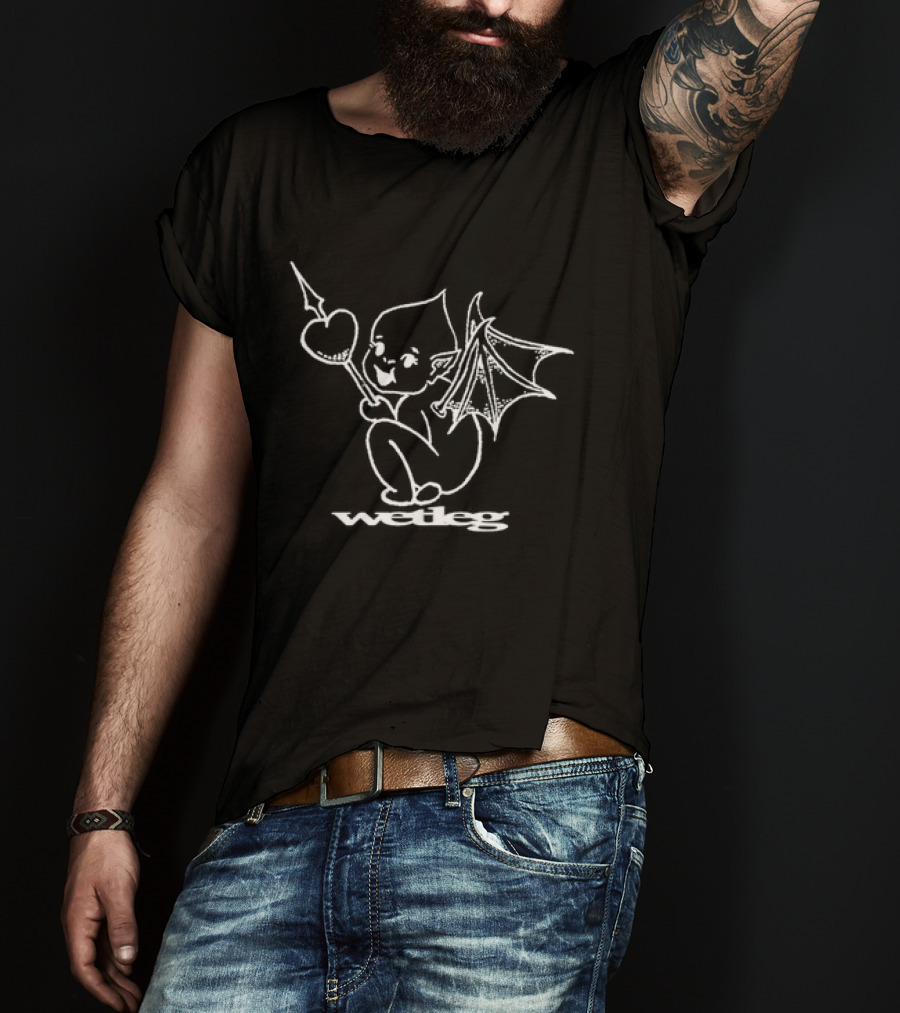 Wet Leg Baby Goblin Heart Spear Winged Creature T-Shirt