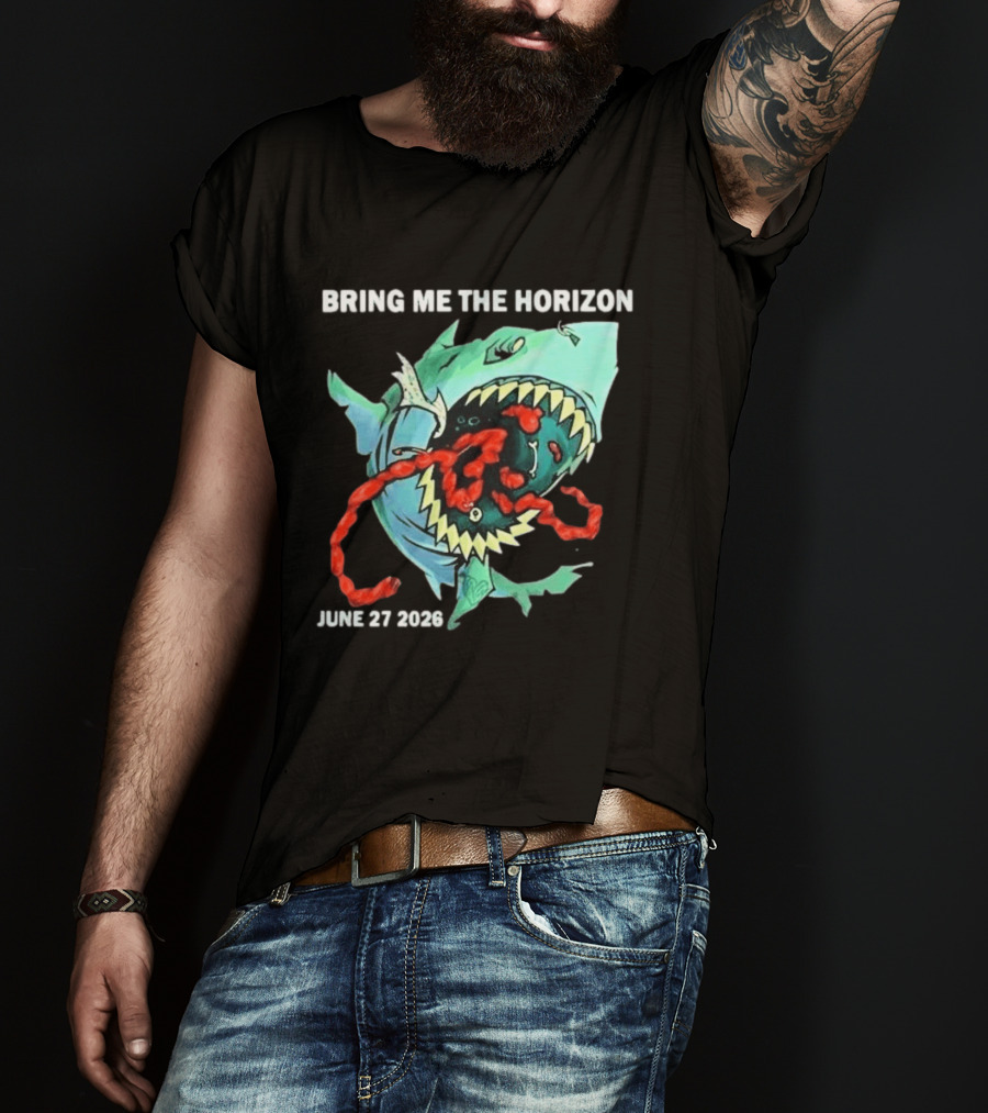 Bring Me The Horizon June 27 2026 Shark Graphic Copenhell Festival European Summer Shows T-Shirt
