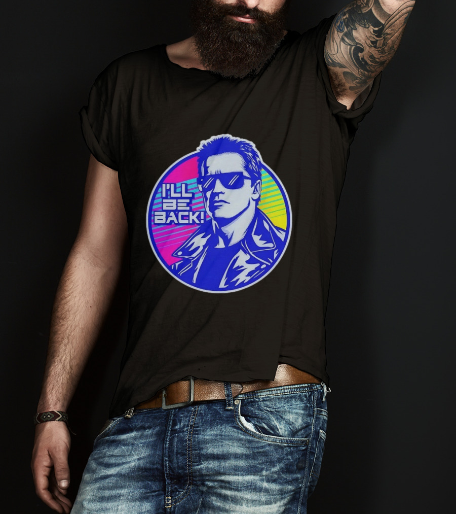 I'll Be Back Terminator Retro Neon T-Shirt