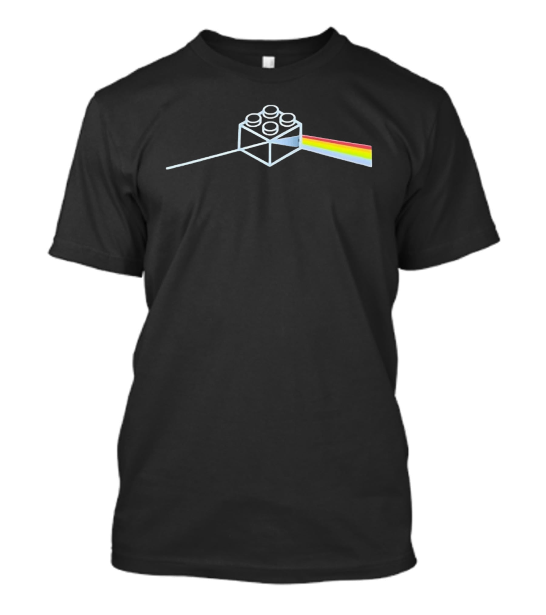 Dark Side Of The Brick Prism Rainbow Block T-Shirt