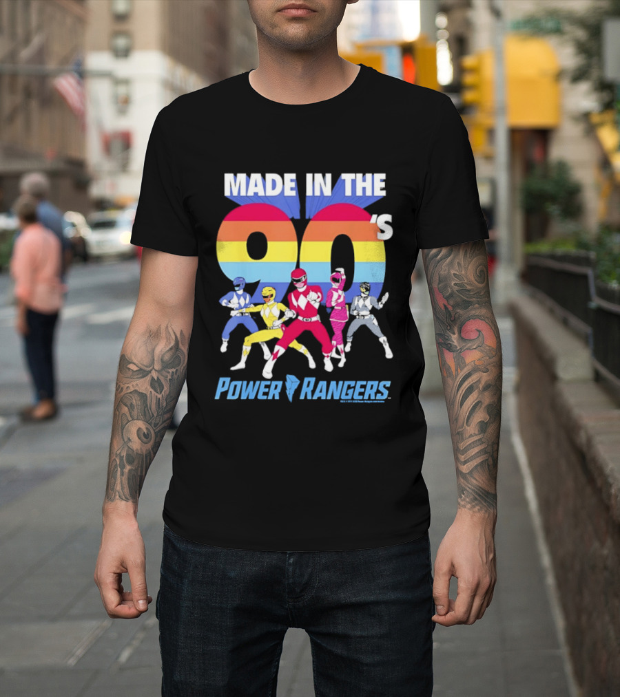 Power Rangers Made In The 90's Mighty Morphin Retro Team T-Shirt