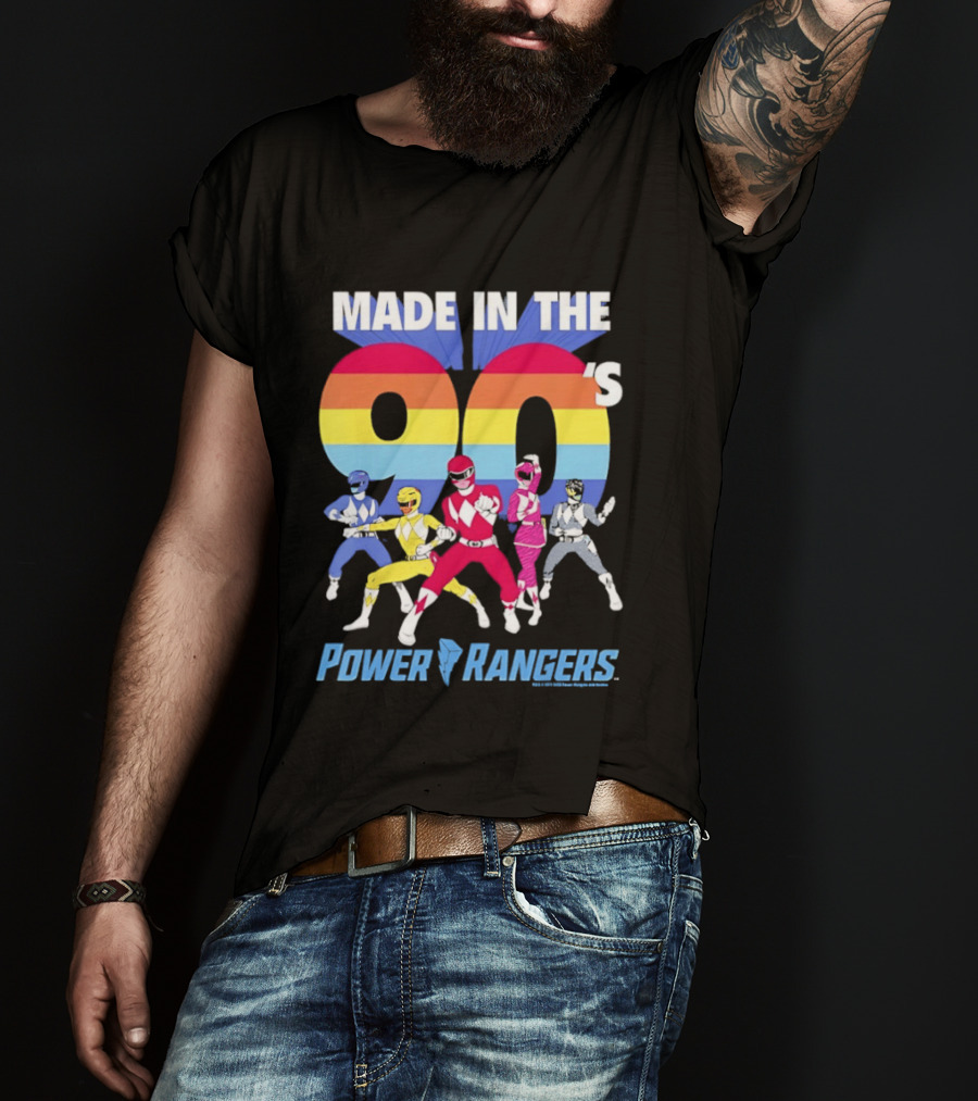 Power Rangers Made In The 90's Mighty Morphin Retro Team T-Shirt
