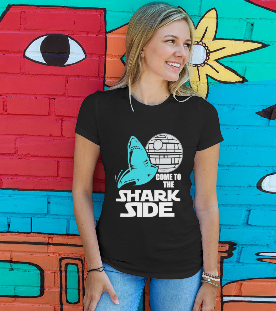 Come To The Shark Side With Death Star T-Shirt