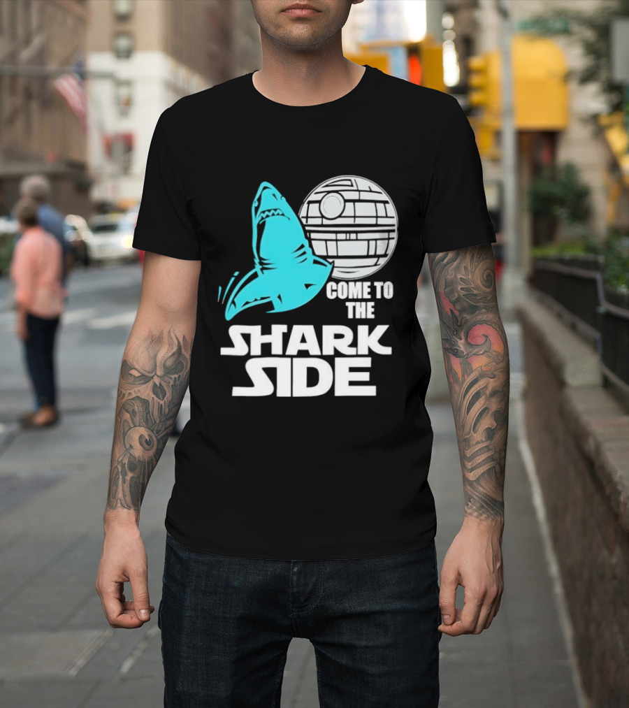 Come To The Shark Side With Death Star T-Shirt