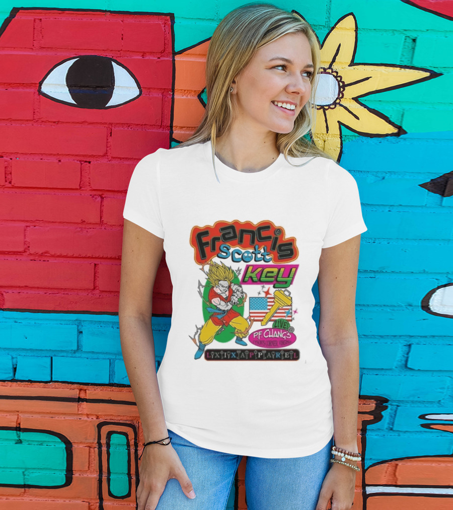 Francis Scott Key Son Goku LAXP Apparel Pf Chang's Tysons Corner Virginia 1814 T-Shirt