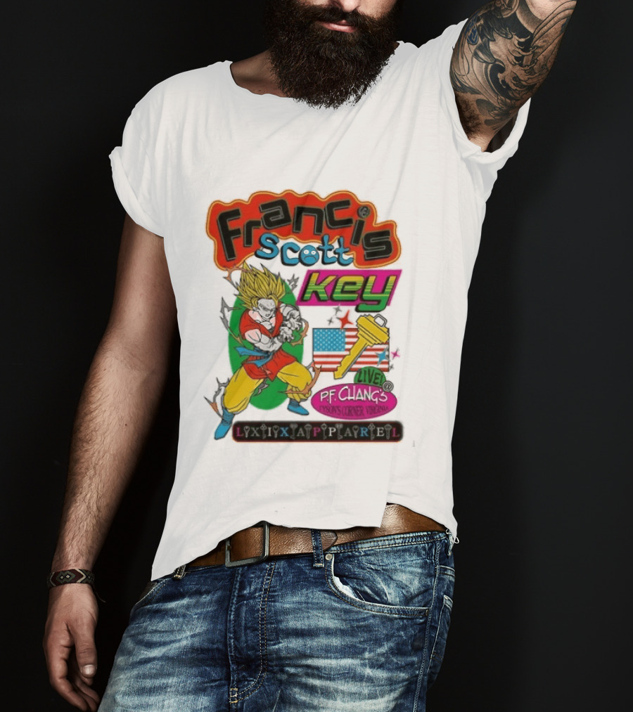 Francis Scott Key Son Goku LAXP Apparel Pf Chang's Tysons Corner Virginia 1814 T-Shirt
