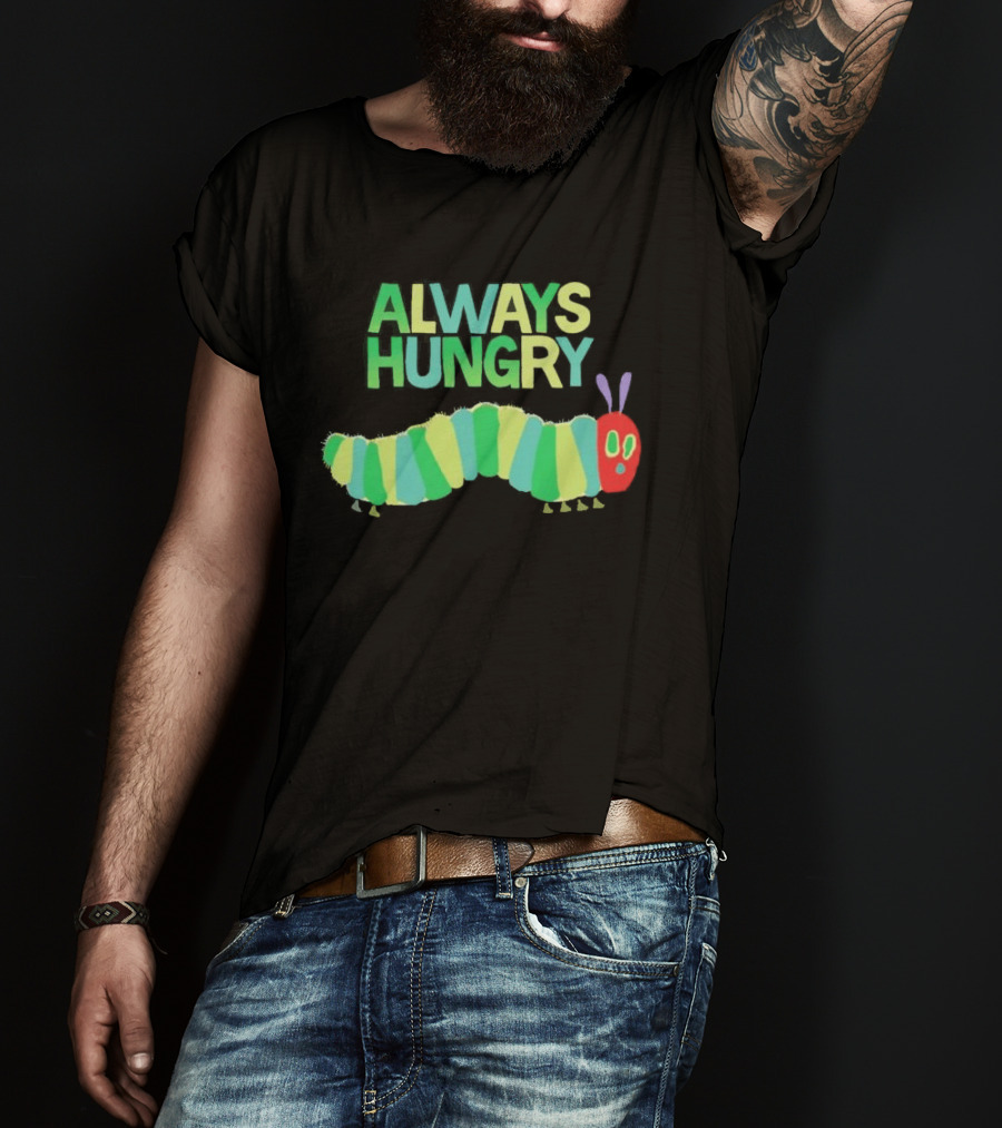Always Hungry Caterpillar Colorful Striped Insect T-Shirt
