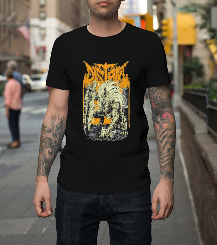 Distant Black Blade Dark Fantasy Warrior With Sword T-Shirt