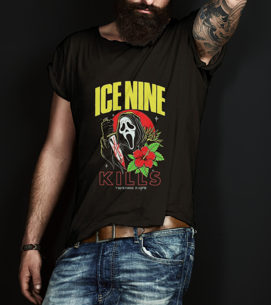 Ice Nine Kills Ghostface Twisting Knife Aloha Sidney Summer Of Silence 2026 Collection T-Shirt