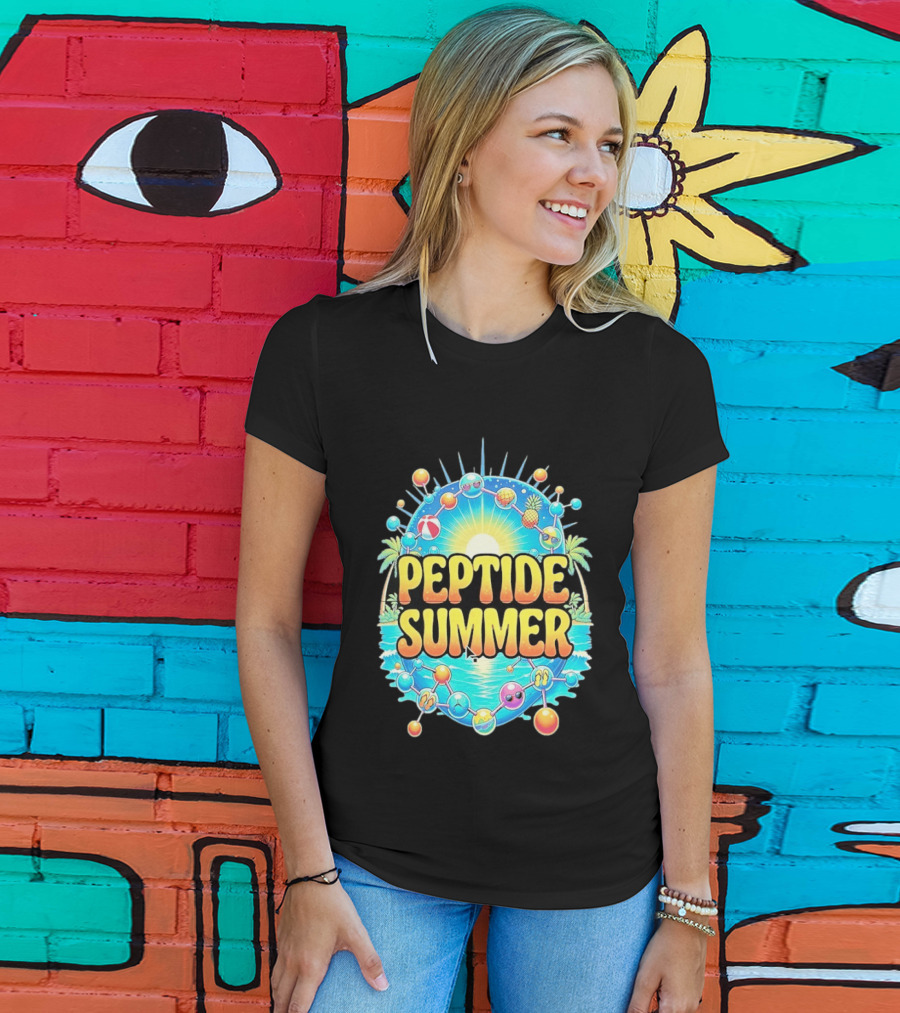 Peptide Summer Tropical Molecular Science Beach Vibe T-Shirt