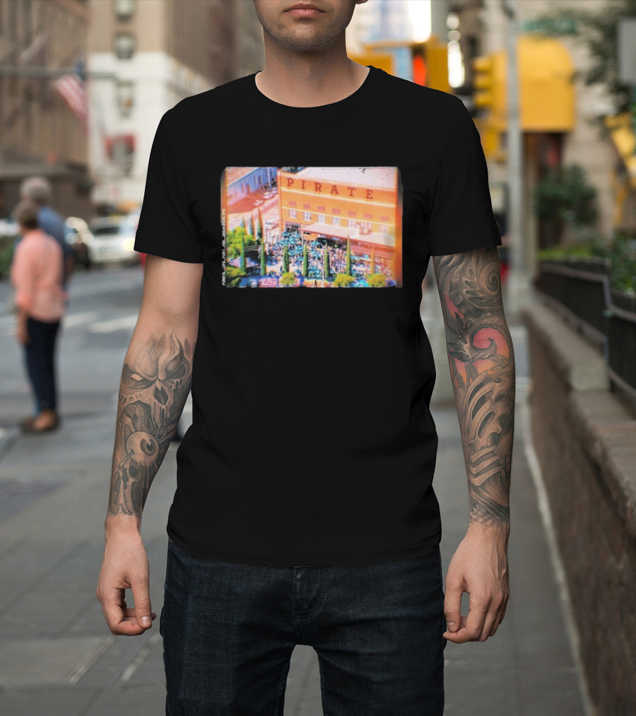 Pirate Life Brewery Port Adelaide Scene With Building And Crowd T-Shirt