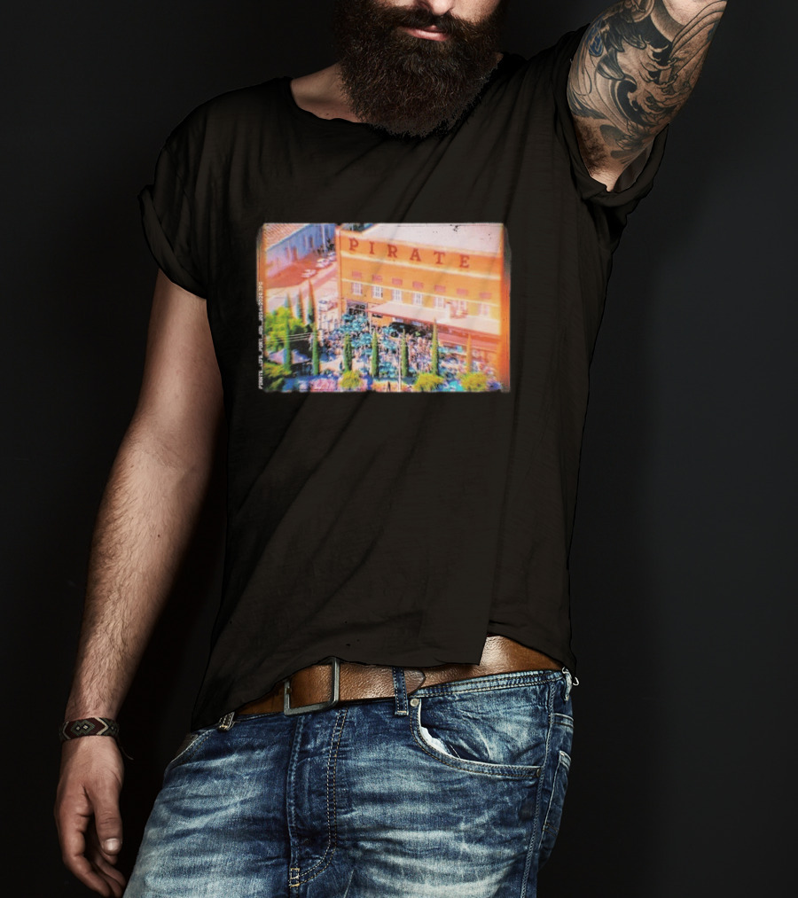 Pirate Life Brewery Port Adelaide Scene With Building And Crowd T-Shirt