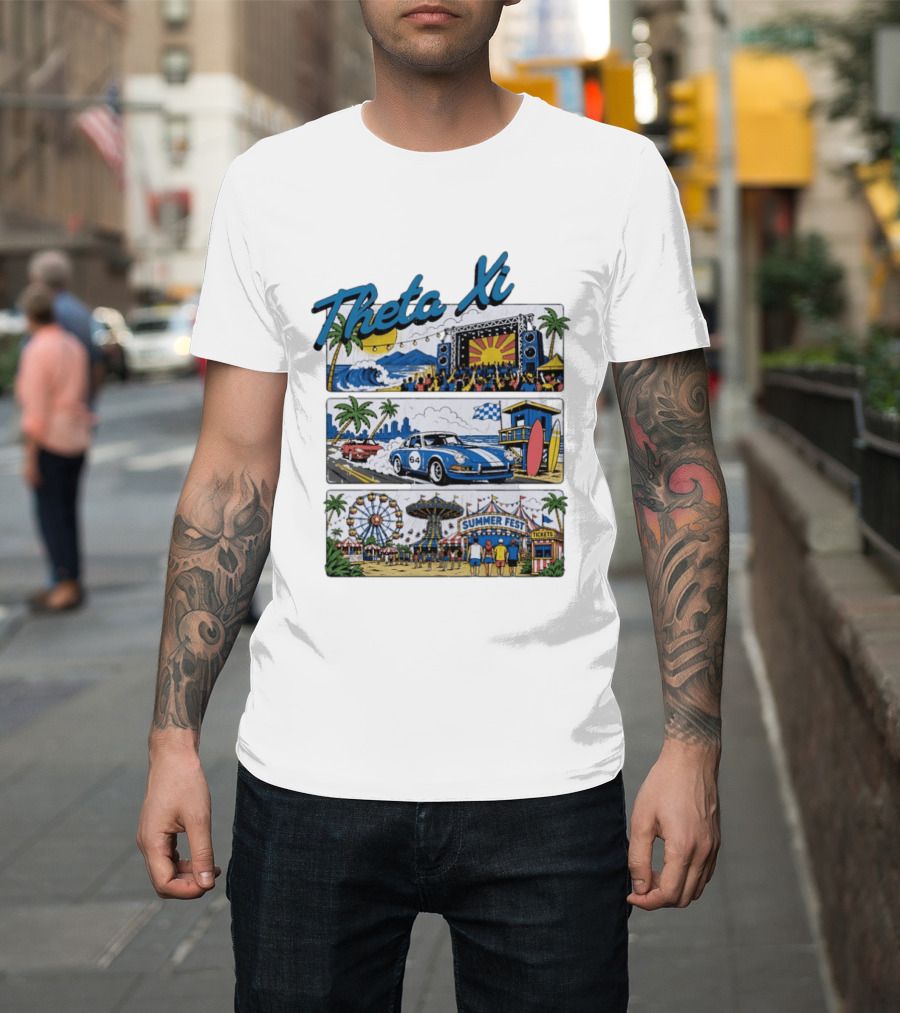 Theta Xi Summer Fest Beach Concert Car Show Ferris Wheel Tickets T-Shirt