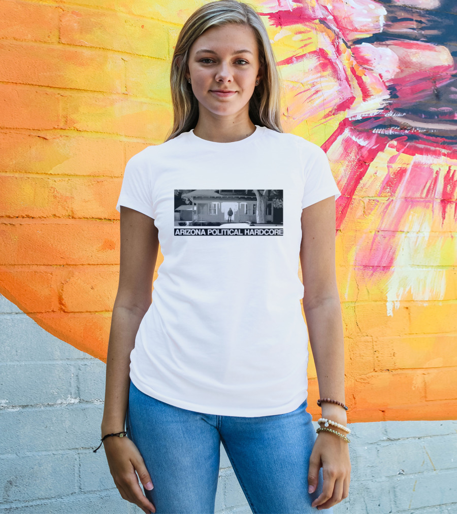 Arizona Political Hardcore House Black And White T-Shirt