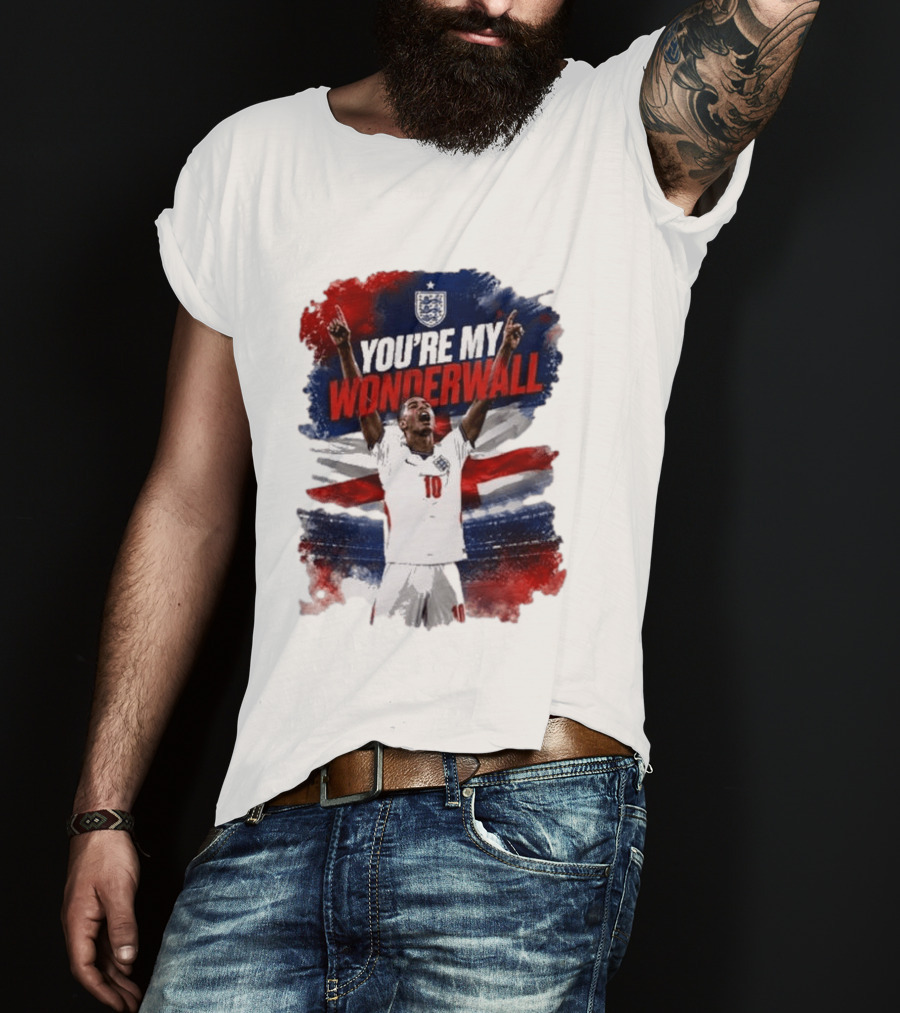 Jude Bellingham England National Team You're My Wonderwall England Flag Football Star Celebration T-Shirt
