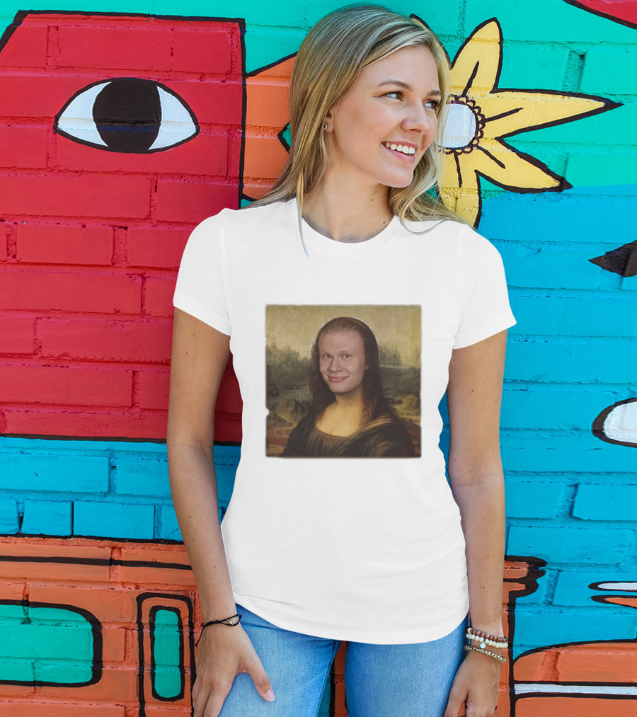 Mona Lisa Erling Haaland Meme Face Fusion T-Shirt