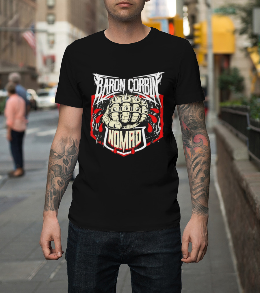Baron Corbin Nomad Spiked Fist WWE Wrestling T-Shirt