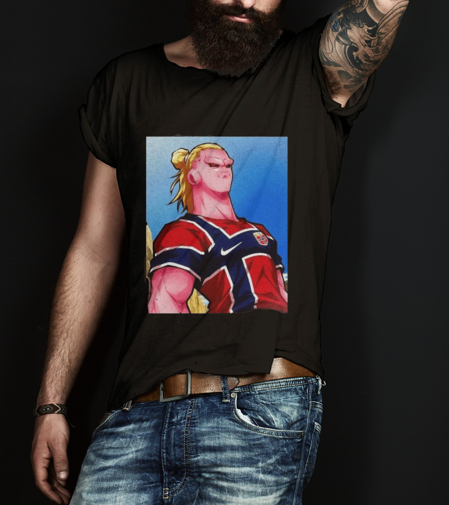 Erling Haaland Majin Buu Norway Dragon Ball Fusion T-Shirt