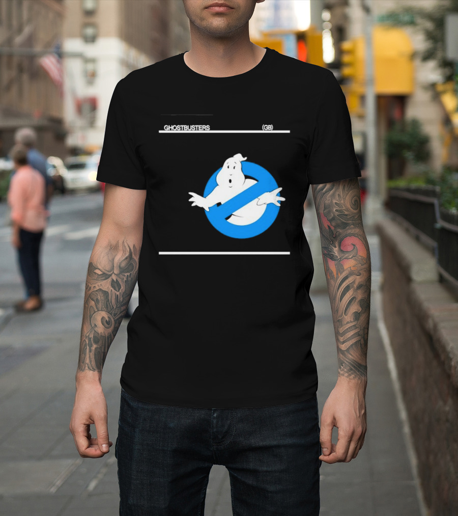 Ghostbusters 80s Movie Classic Blue Ghost Icon GB T-Shirt