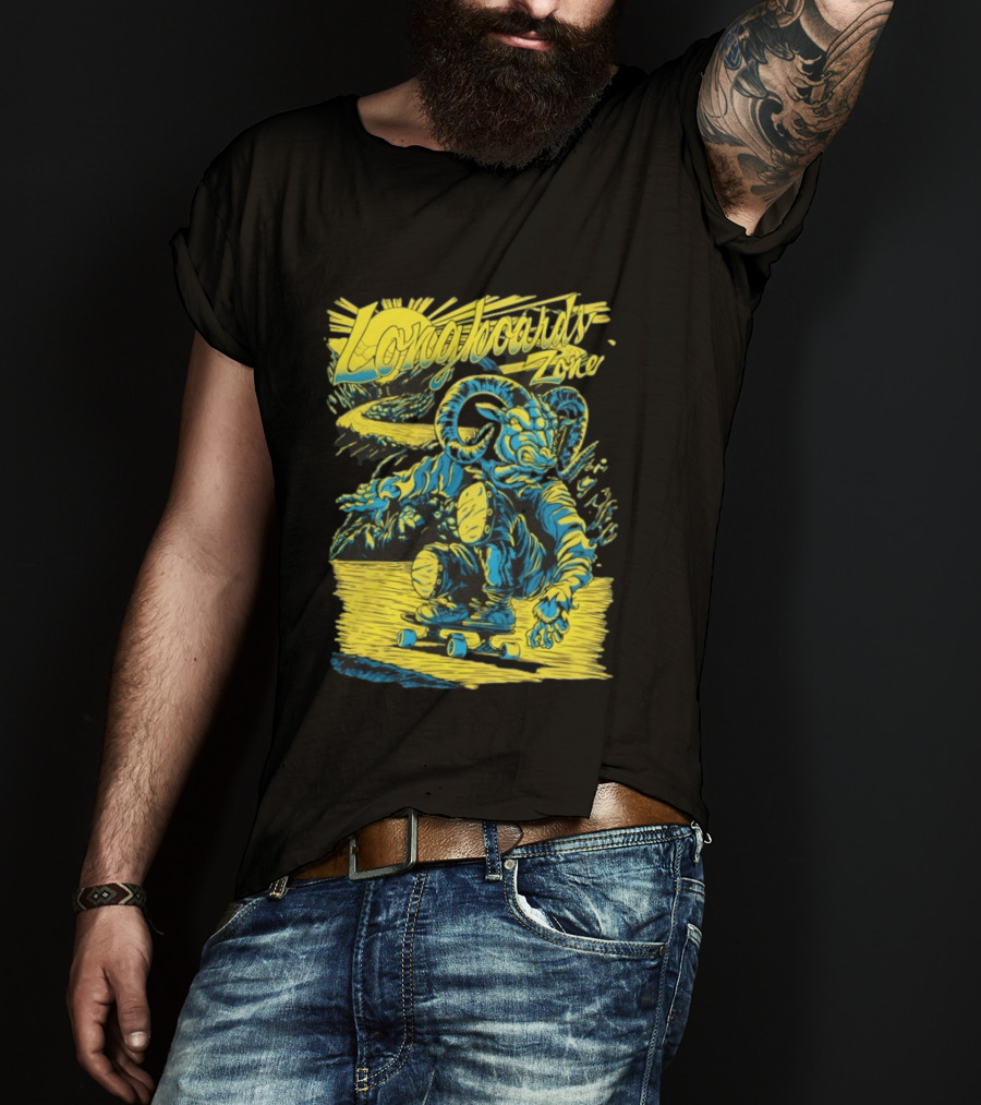 Longboards Zone Goat Downhill Rider Longboarding Adventure T-Shirt