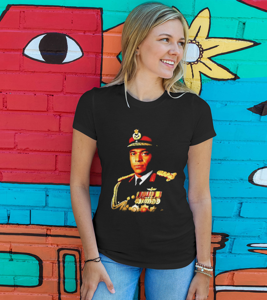 Idi Amin Dada Uganda Military Uniform Medal Illustrative T-Shirt
