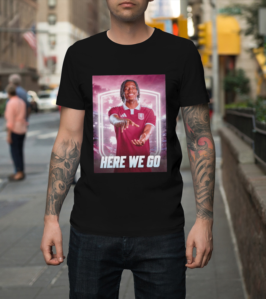 Jaden Philogene Here We Go Aston Villa Soccer Star Enthusiasm T-Shirt