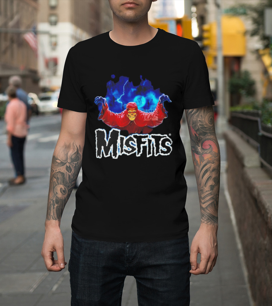 Misfits Crimson Ghost Punk Rock Lightning Glenn Danzig T-Shirt