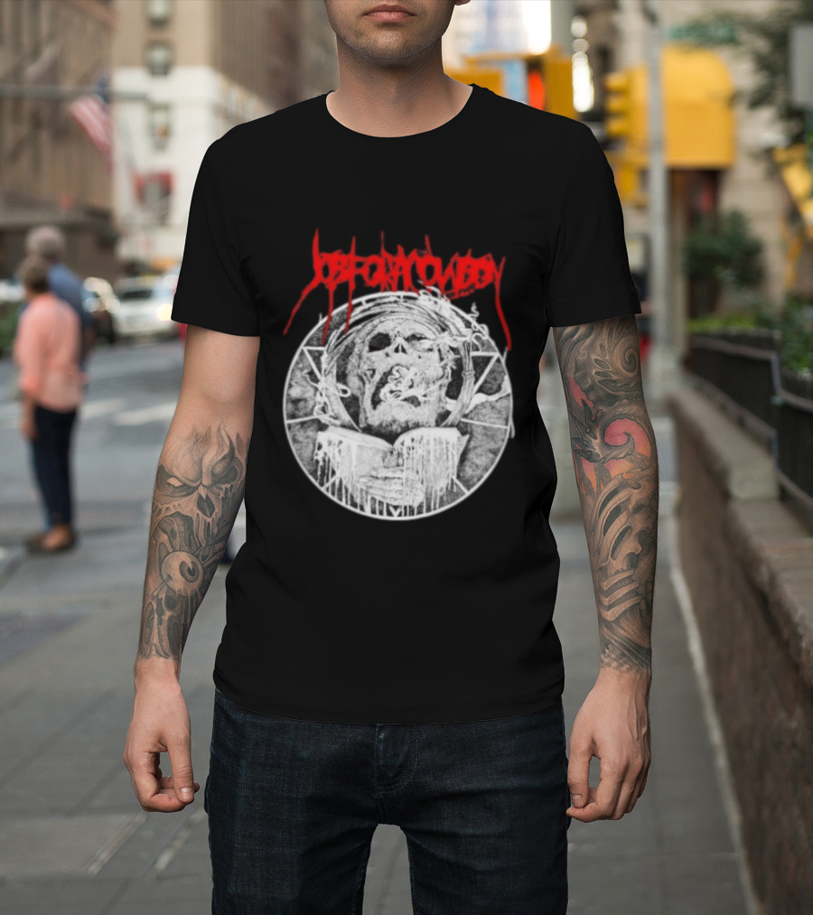 Job For A Cowboy Smoking Skull Death Metal T-Shirt