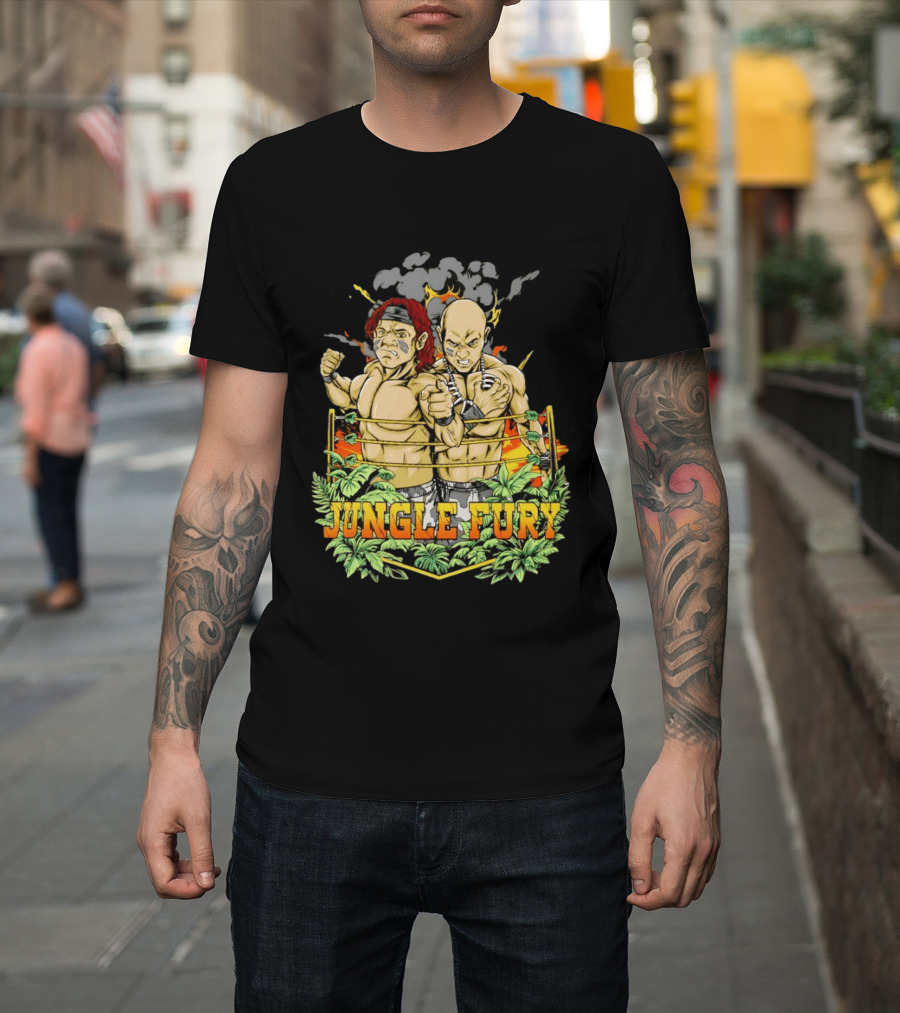 Jungle Fury Wrestling Duo Tag Team Explosive Showdown T-Shirt