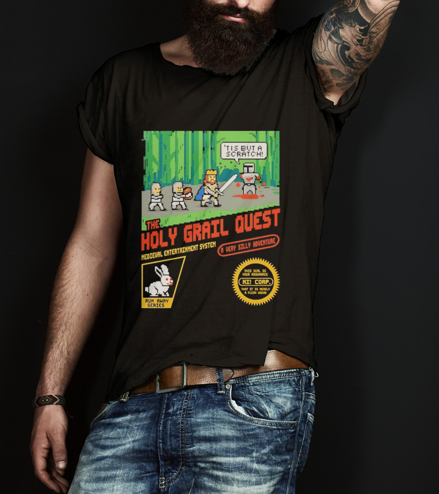 The Holy Grail Quest Medieval Entertainment System A Very Silly Adventure High Score T-Shirt