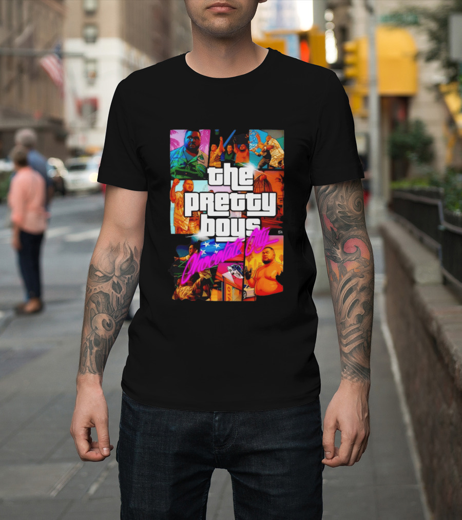 The Pretty Boys Chocolate City Collage Akashi Sushi Gaming Mashup T-Shirt