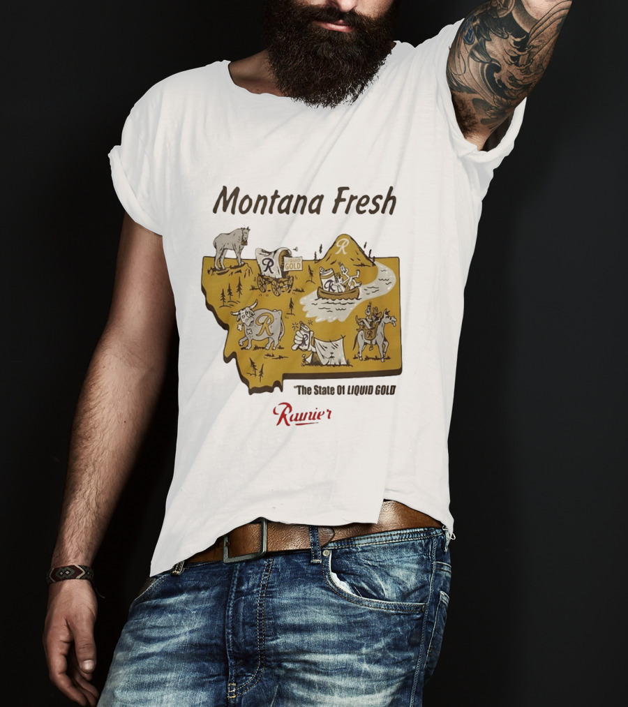 Rainier Montana Fresh The State Of Liquid Gold Liquid Gold T-Shirt