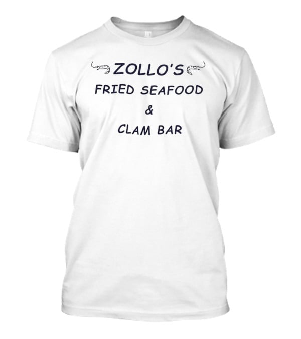 Zollo's Fried Seafood And Clam Bar Retro Style Coastal Cuisine T-Shirt