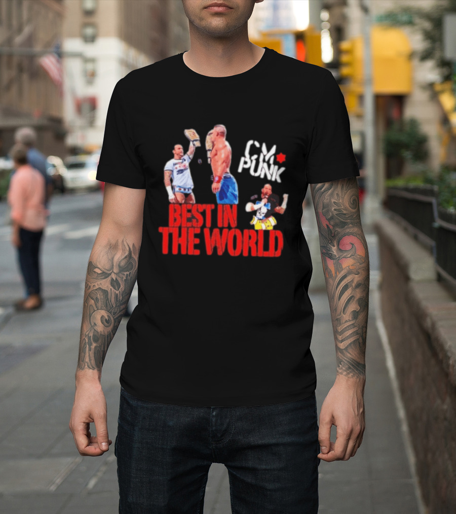 CM Punk WWE Best In The World Collage Wrestling T-Shirt