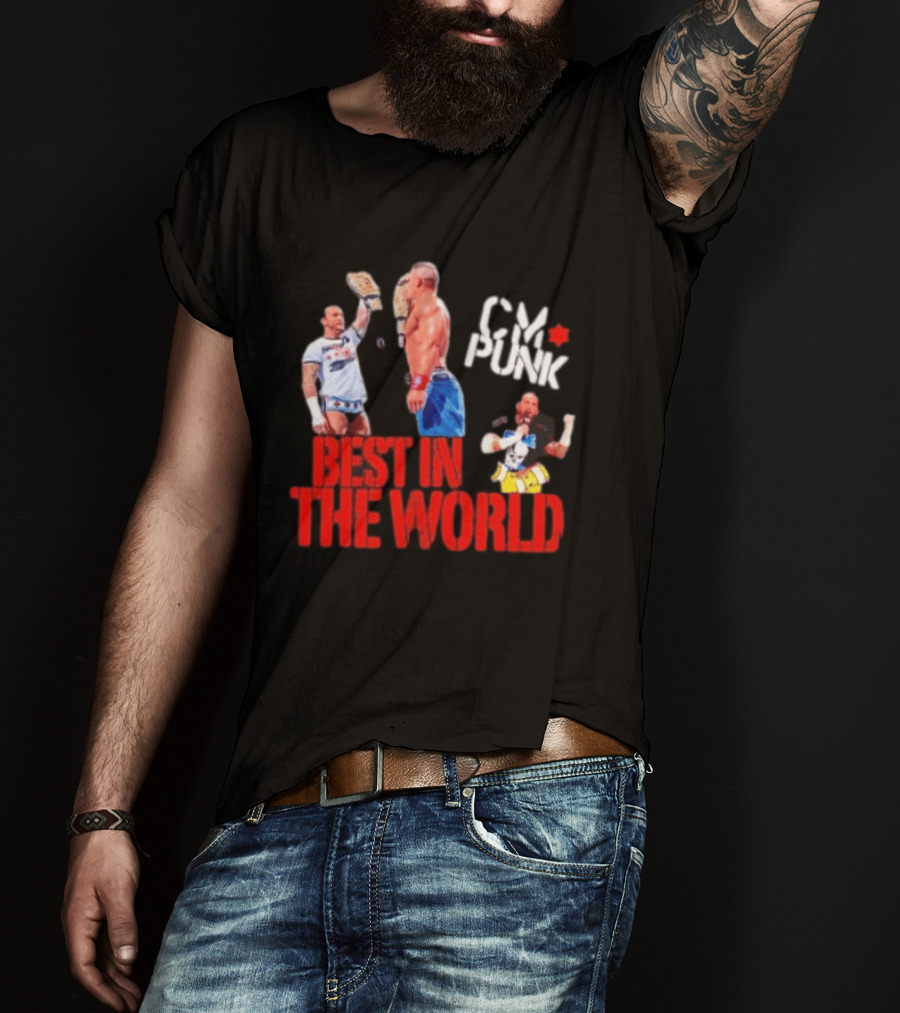 CM Punk WWE Best In The World Collage Wrestling T-Shirt