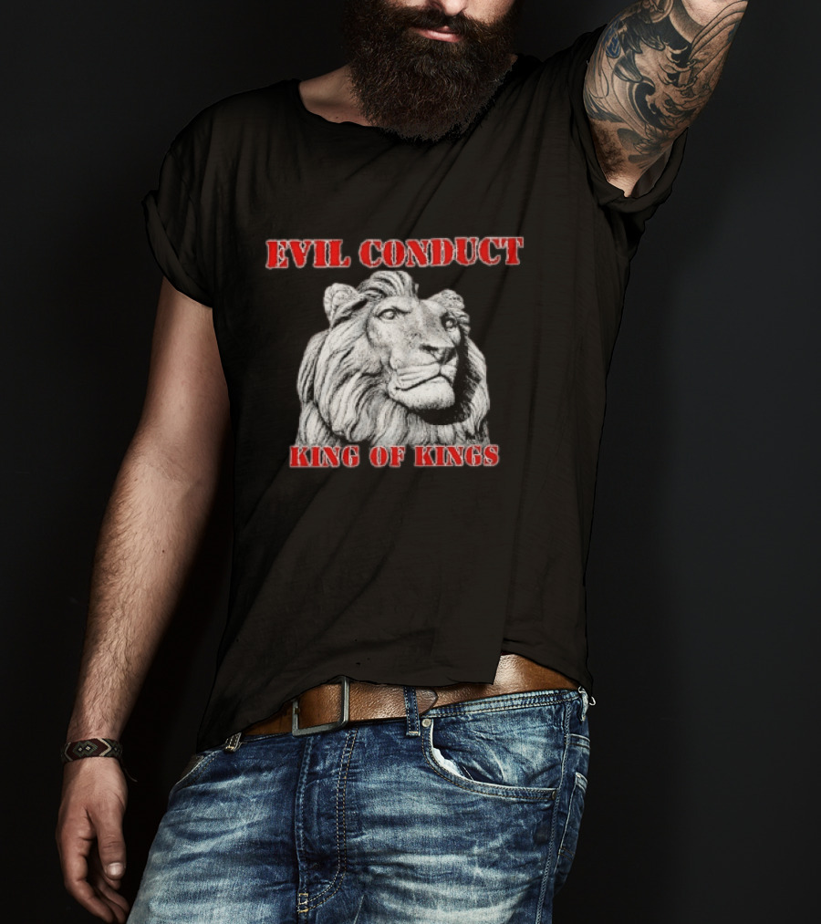 Evil Conduct King Of Kings Lion Oi Punk Skinhead T-Shirt