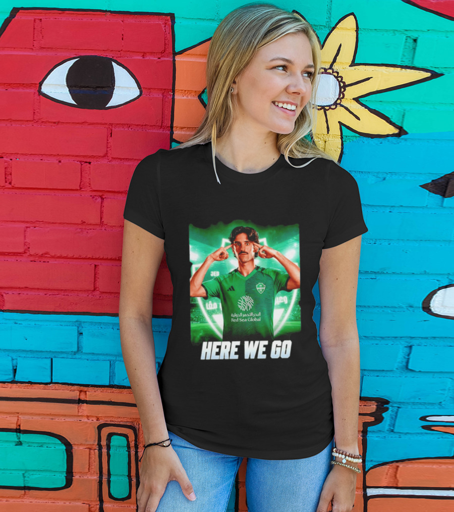 Francisco Trincão Al Ahli Transfer Here We Go Green Jersey T-Shirt