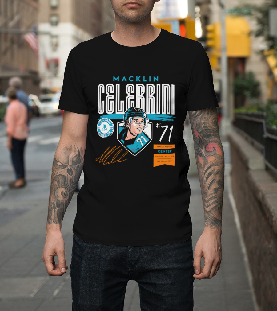 Macklin Celebrini NHLPA Player Association 71 T-Shirt