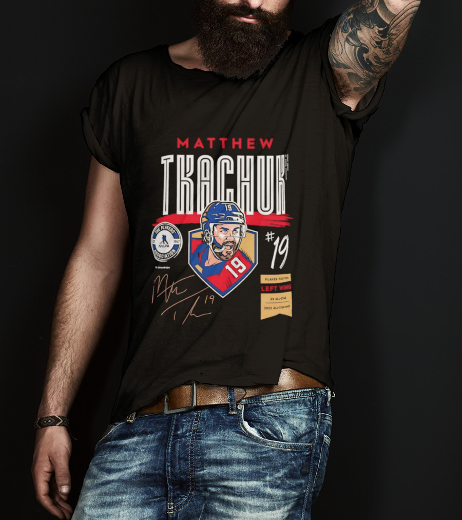 Matthew Tkachuk No19 Florida Panthers Left Wing Hockey Player T-Shirt