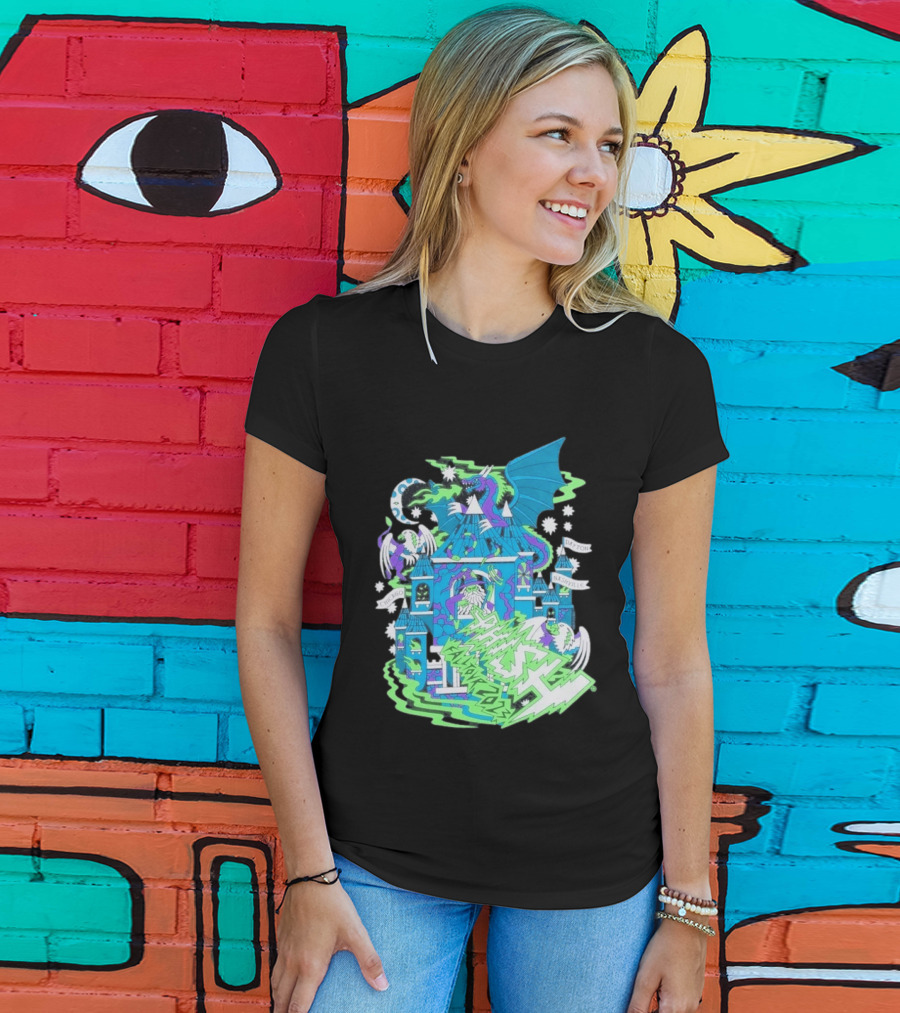 Phish Fall 2023 Crumbling Castle Chicago Nashville Dayton Dragon Fantasy T-Shirt
