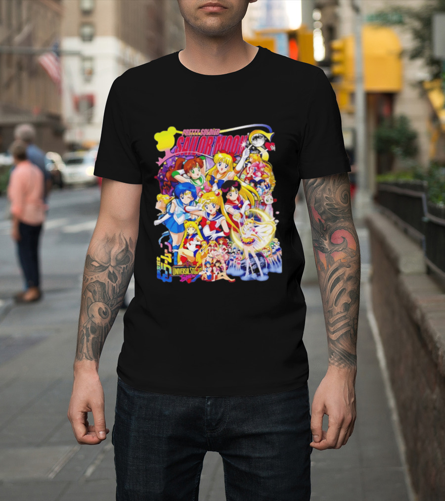 Pretty Soldier Sailor Moon Universal Studios Japan Anime Characters T-Shirt