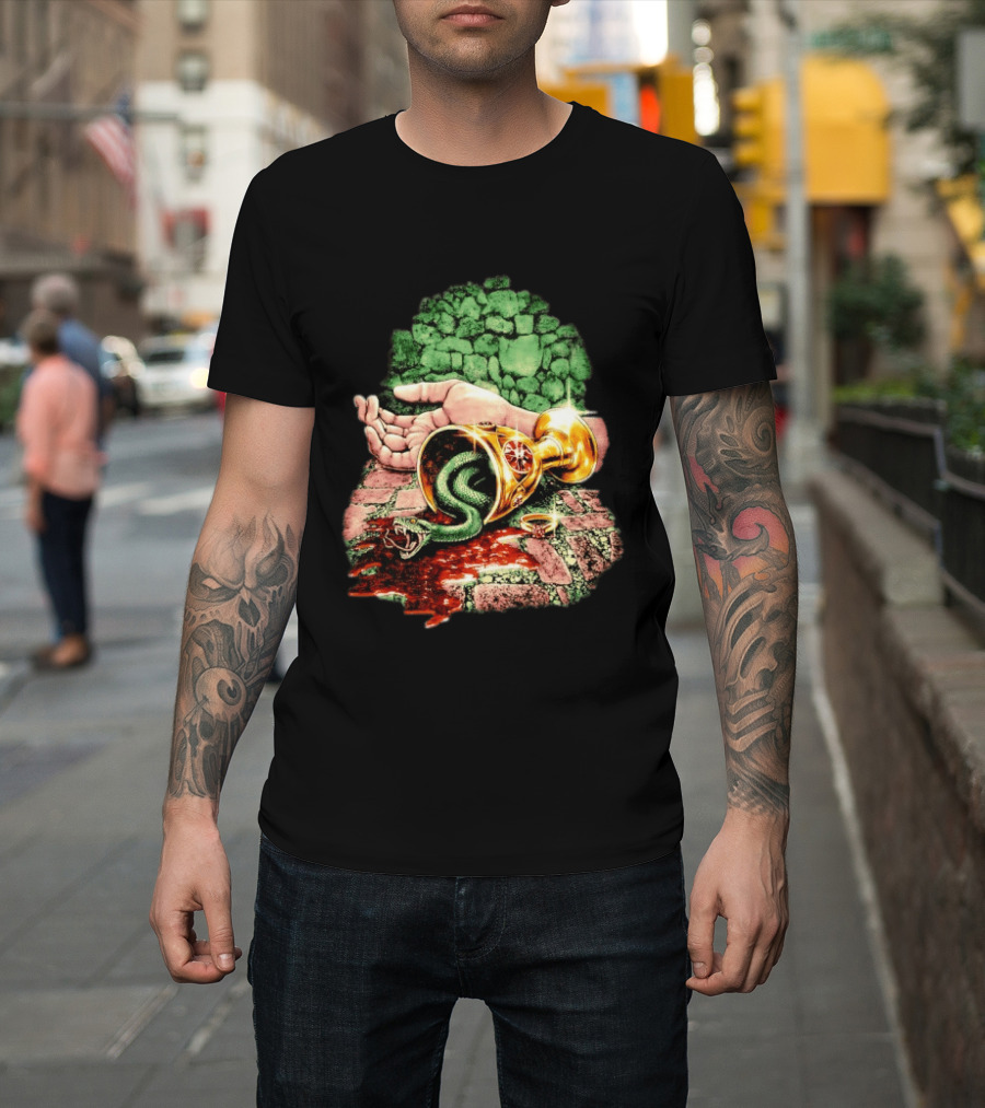 Enchanted Serpent With Golden Chalice And Ring Fantasy T-Shirt