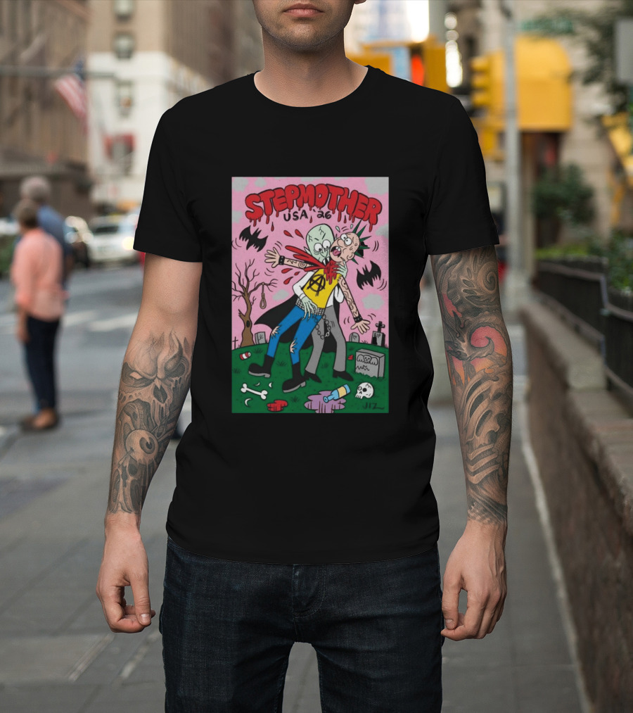 Stepmother USA 26 Punk Vampire Graveyard Scene T-Shirt