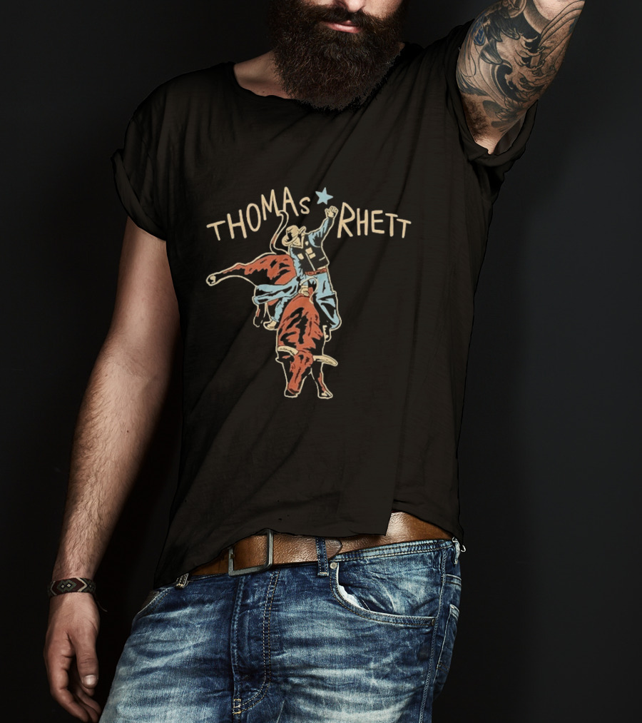 Thomas Rhett Rodeo Cowboy Bull Rider Star T-Shirt
