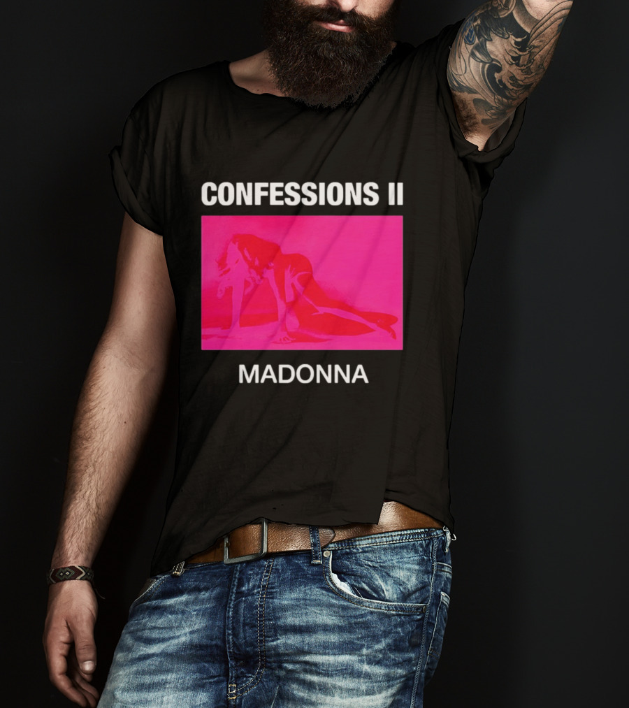CONFESSIONS II MADONNA Pop Music Album Cover Vibrant Pink Collage T-Shirt