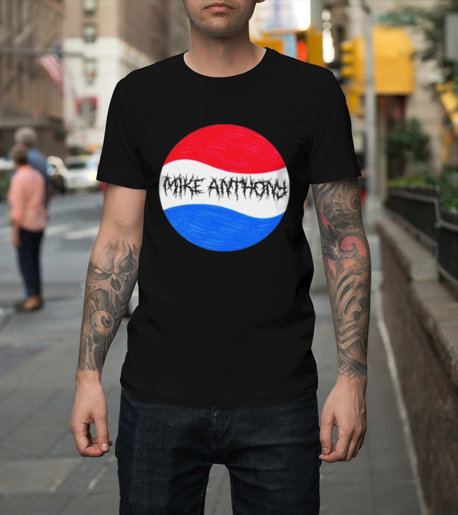 Mike Anthony Pepsi Symbol Bold Text Classic Circle T-Shirt