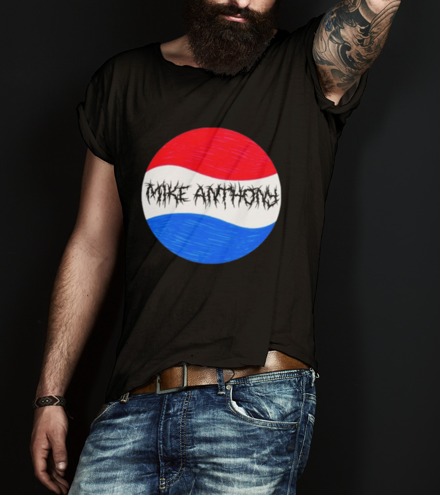 Mike Anthony Pepsi Symbol Bold Text Classic Circle T-Shirt